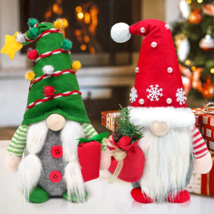 Ayieyill 2pc Christmas Gnomes Plush Decorations – Christmas Ornaments – Swedish Tomte Handmade Gnome Gift, Holiday Home Decor 12.2 inch