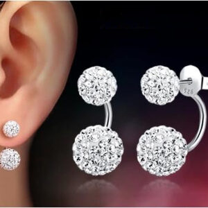 Fashion Silver Plated Earrings with Cubic Zirconia