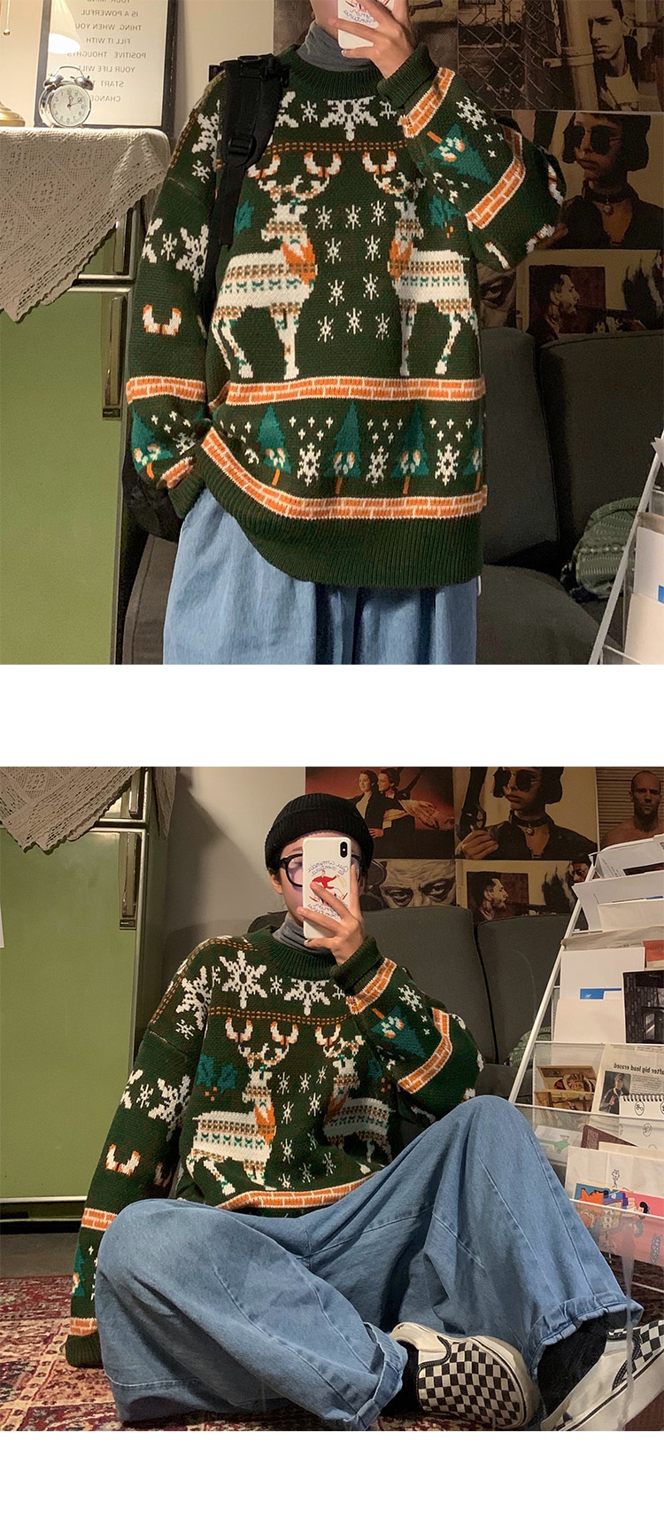 Men's Christmas Pattern Loose Sweater