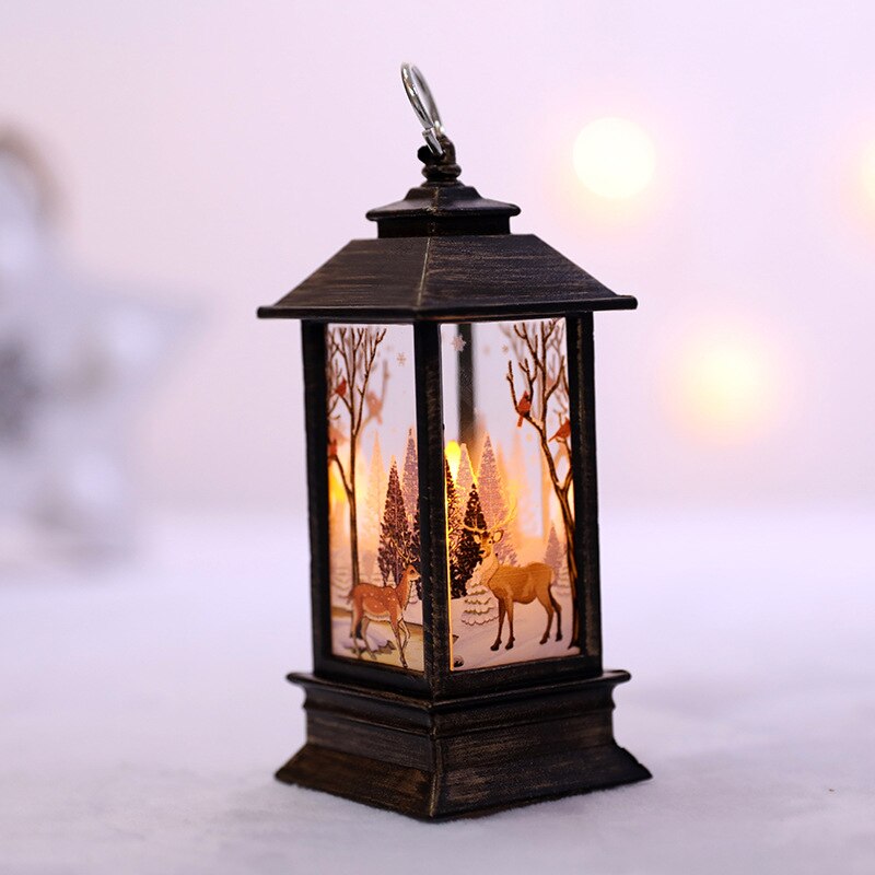 Christmas Candle Holder with LED Bulb