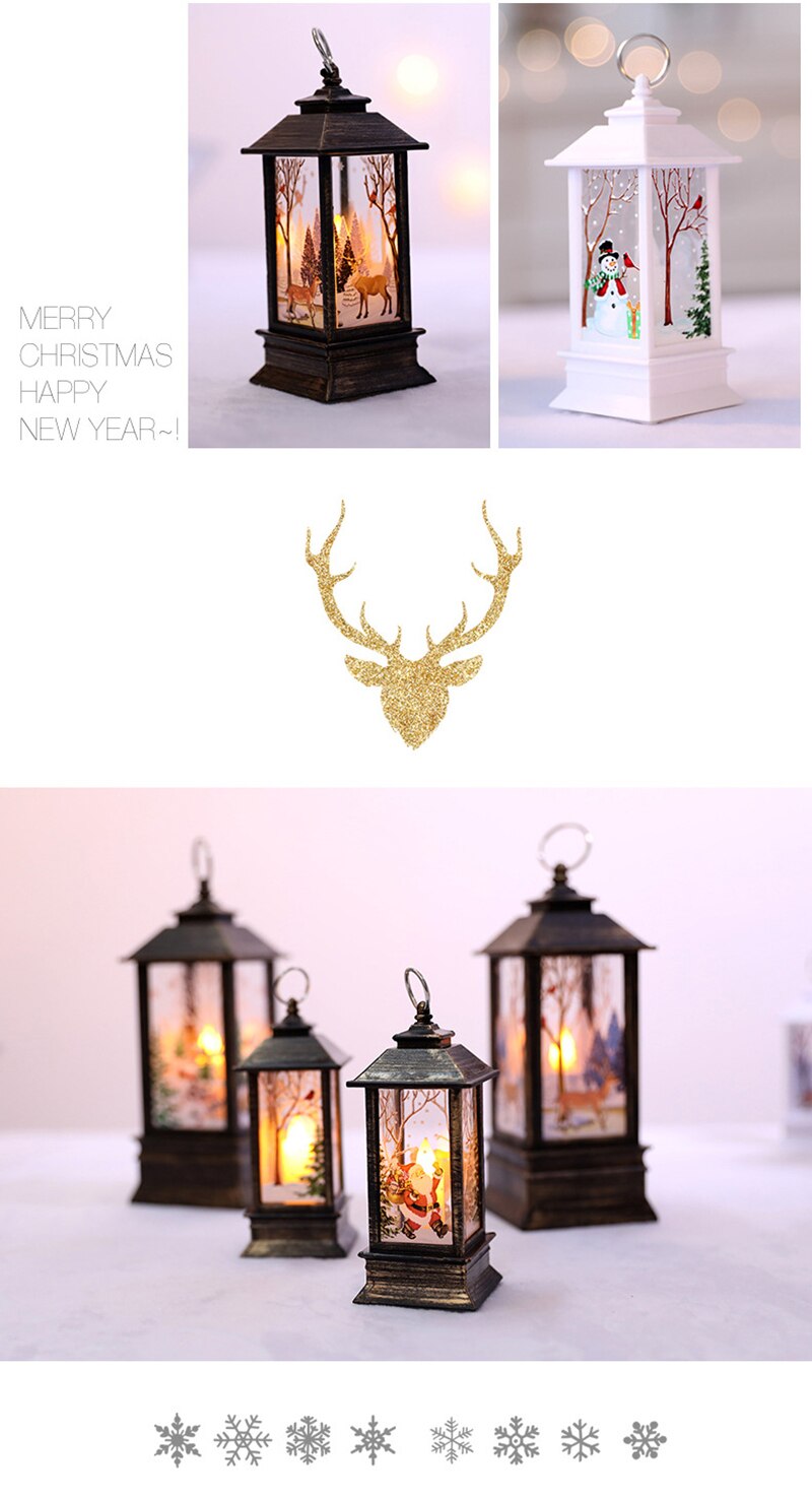 Christmas Candle Holder with LED Bulb