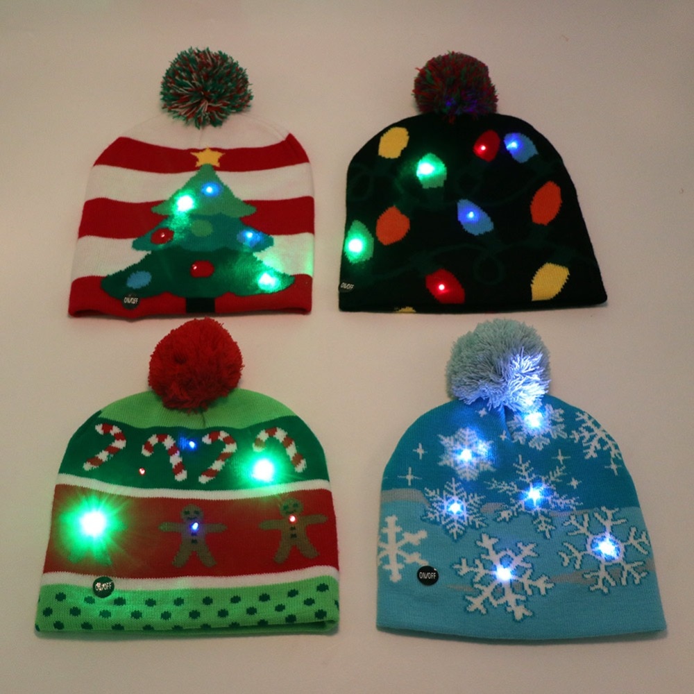 LED Cotton Christmas Hat