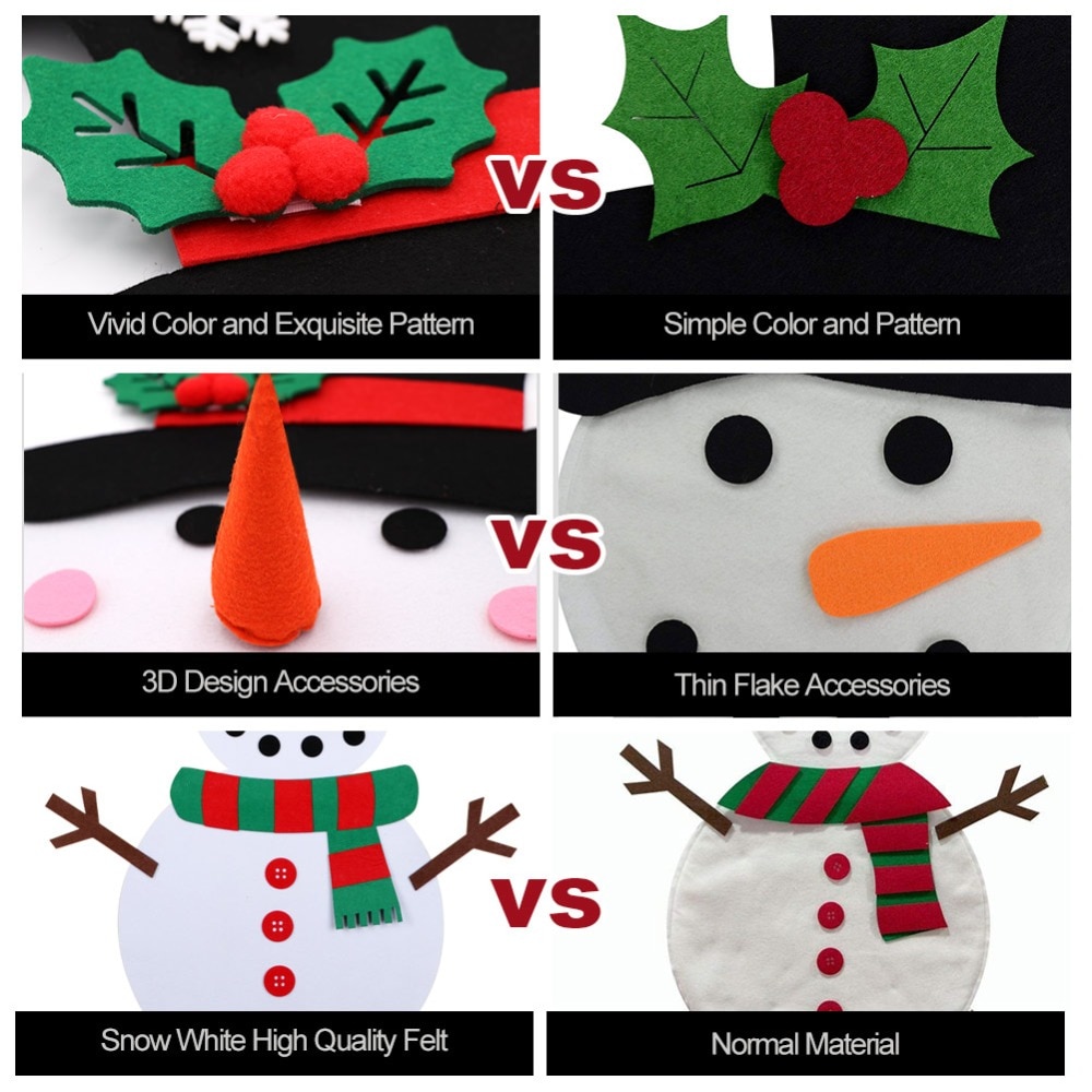 DIY Felt Christmas Snowman Toy for Kids