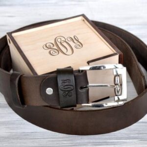 Personalized Leather Belt for Christmas Gift