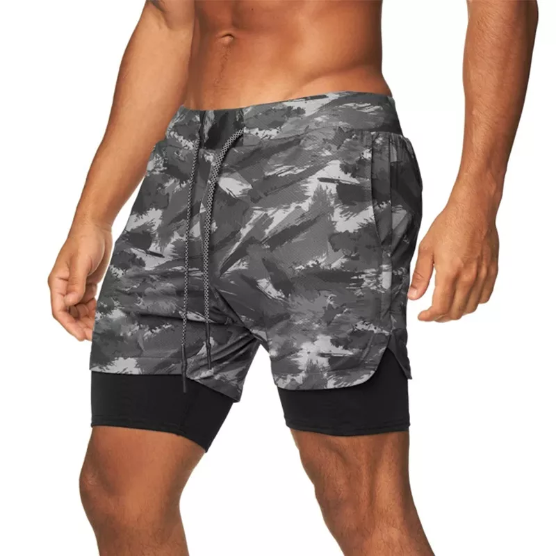 Men's Camouflage Printed Running Shorts