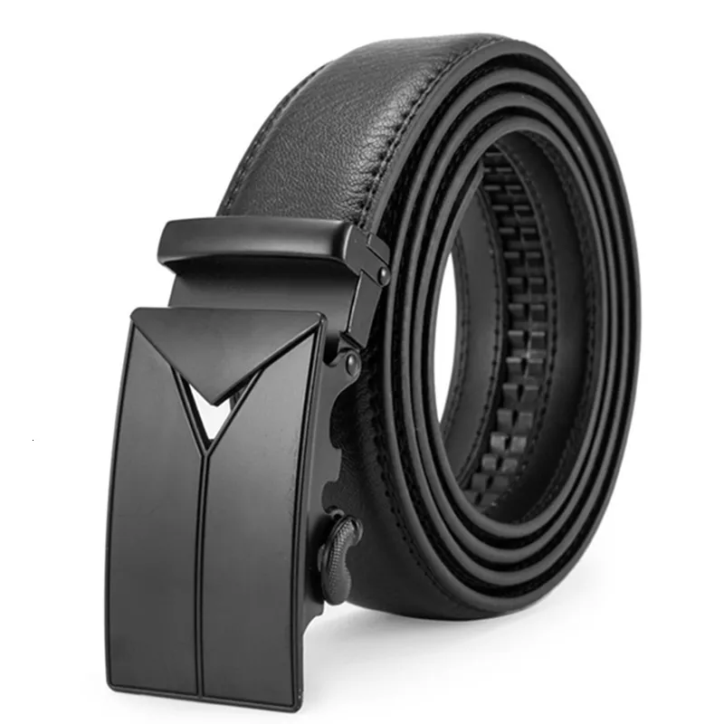 Men's Automatic Buckle Leather Belt