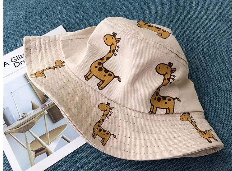 Cartoon Giraffe Printed Sun Hat for Kids