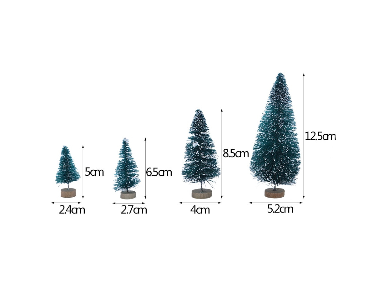 Colorful Desktop Christmas Trees 5 Pcs Set