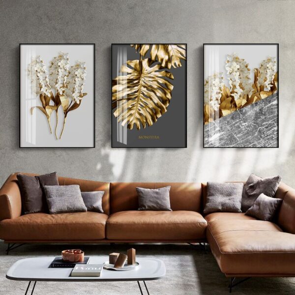 Golden Leaf Canvas Poster