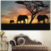 Decorative African Sunset Canvas Painting